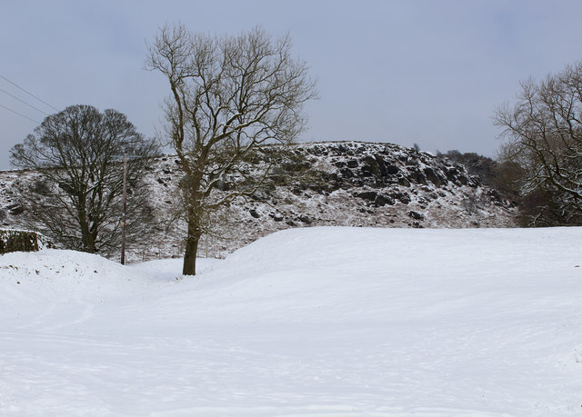 Eastby Crag in Winter