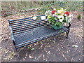 TQ4677 : A romantic memorial bench by Marathon