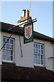 TL1522 : The Red Lion Public House sign by Geographer