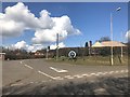 SJ7845 : Road junction with mining memorial by Jonathan Hutchins