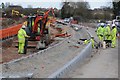 SO8540 : Roadworks on the A4104 at Upton-upon-Severn by Philip Halling