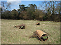 SU7289 : Three Rollers in a Field by Des Blenkinsopp