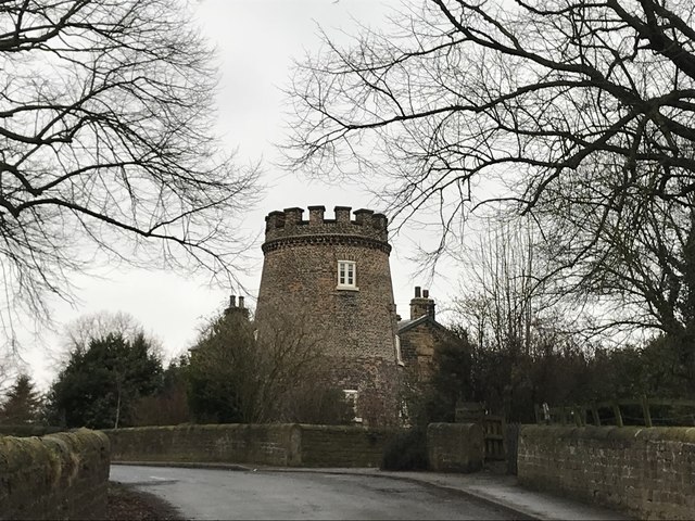 Former tower mill on Clayfield Lane in Wentworth