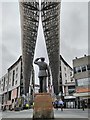 SP3379 : Statue of Sir Frank Whittle under the Whittle Arch by Philip Halling