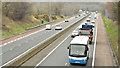 J2966 : Railway substitute bus, M1, Ballyskeagh (April 2018) by Albert Bridge