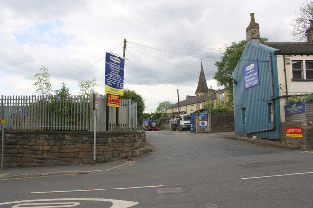 Junction of Richardshaw Lane with minor road to St Paul's Church