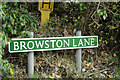 TG4901 : Browston Lane sign by Geographer