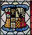 SK8500 : Heraldic Stained glass window, St Mary's church, Ayston by Julian P Guffogg