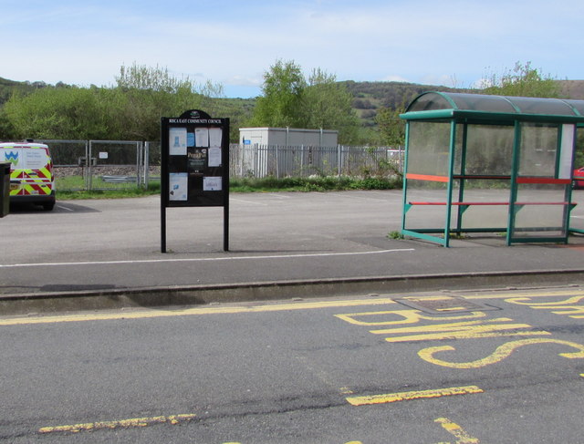 Risca East Community Council noticeboard in Pontymister