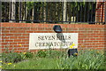 TM2241 : Seven Hills Crematorium sign by Geographer