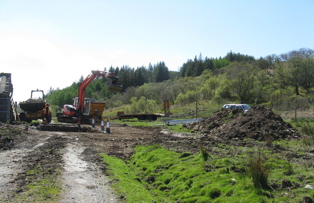 Roadworks at Lealt