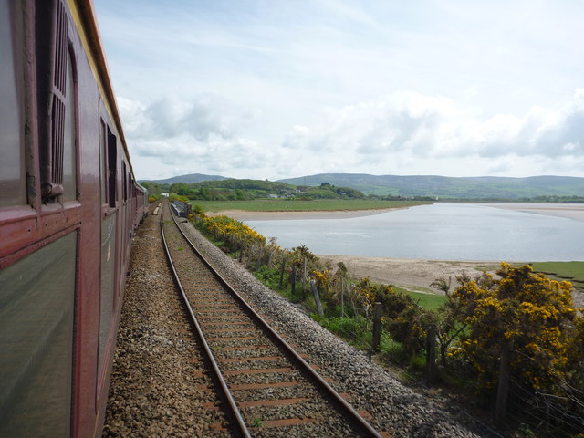 SRPS Cumbrian Coast Railtour 2018 : Approaching Duddon Viaduct