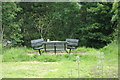 TM1840 : Picnic Table & Seats at Bridge Wood car park by Geographer