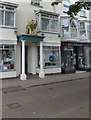 SY2490 : Golden Lion on top of a portico, Fore Street, Seaton by Jaggery