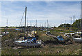 SD3642 : Yachts moored at Wardley's Pool by Ian Greig