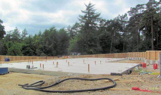 The Concrete Base of the New Cafe in Wendover Woods