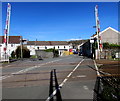 SN4500 : Barriers up at Church Road level crossing, Burry Port by Jaggery