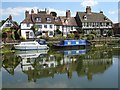 SO8832 : Cottages reflected in Tewkesbury's Mill Avon by Philip Halling