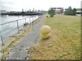 SJ3290 : Birkenhead, mooring posts by Mike Faherty