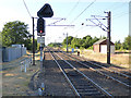 SE3693 : Northallerton station - East Coast Main Line to the north by Stephen Craven