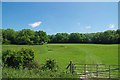 TQ8125 : Gate to Dyneshill Wood by Glyn Baker