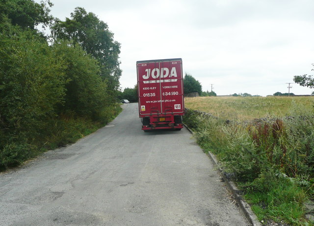 The former main road, now bypassed and used as a layby, Hellifield