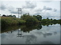 SE3766 : Power lines crossing the River Ure by Christine Johnstone