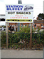 TM0932 : Station Buffet sign at Manningtree Railway Station by Geographer