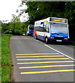 SO4810 : Two Stagecoach buses leaving Mitchel Troy, Monmouthshire by Jaggery