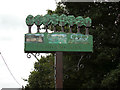 TL9325 : Eight Ash Green Village sign by Geographer