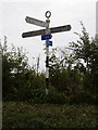 TM4095 : Signpost on Beccles Road by Geographer