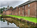 SJ7387 : Moat and Stable Block, Dunham Massey by David Dixon