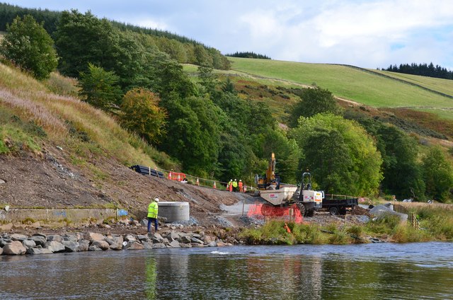 Road works at Dirtpot Corner, Cardrona (2)