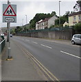 SO1105 : Warning sign - Patrol, Merchant Street, Pontlottyn by Jaggery