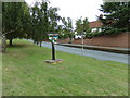 TL8629 : White Colne Village sign by Geographer