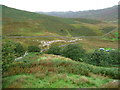 NY4316 : Sheep passing through a gateway into farmland, near Dale Head by Christine Johnstone