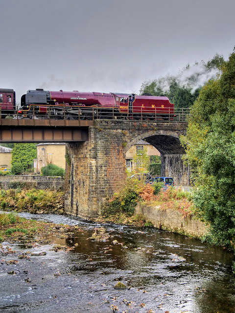 Duchess of Sutherland at Brooksbottoms Viaduct