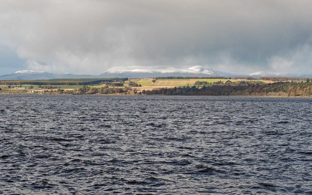 Corgrain Point and a snow capped Ben Wyvis