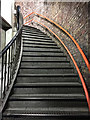 TQ3580 : Stairs, Wapping Overground station by Robin Stott