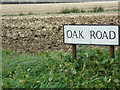 TL8826 : Oak Road sign by Geographer