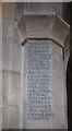 SK8329 : The Church of Ss Botolph & John the Baptist: Inscription on the tower arch by Bob Harvey