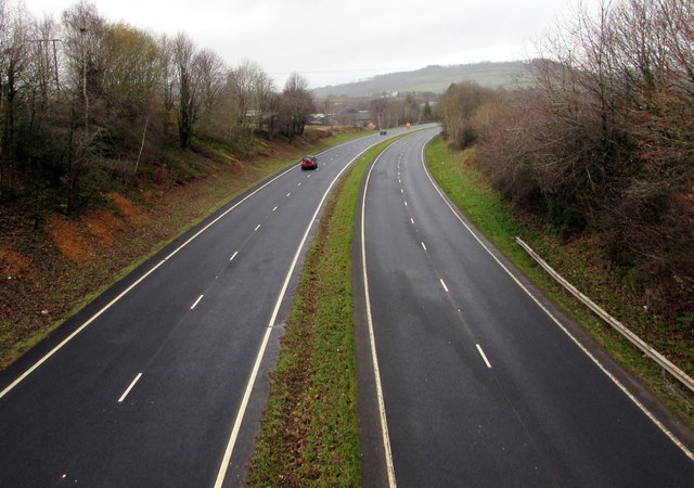 West along the A40, Brecon