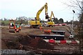 SO8540 : Roadworks on the A4104 at Upton-upon-Severn by Philip Halling