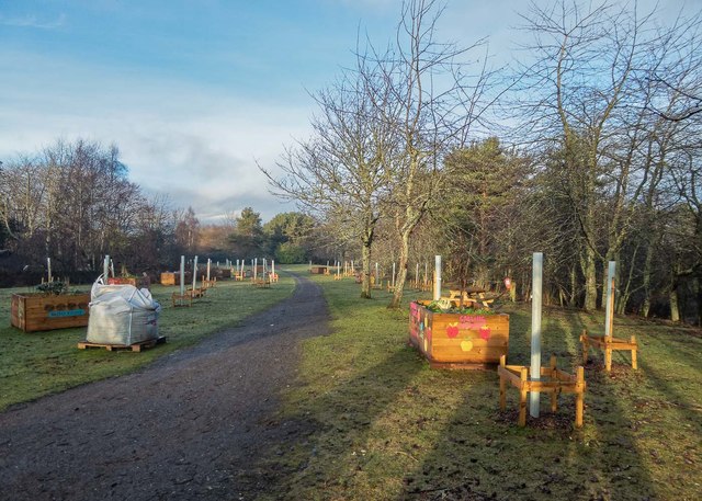 Small area of parkland by Muir of Ord Primary School