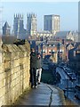 SE5951 : York Minster from the walls near York Station by Alan Murray-Rust