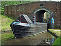 SJ9312 : Working boat at Otherton Lock, Staffordshire by Roger  D Kidd