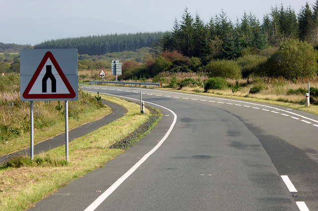 Approaching the end of the Dual Carriageway near Barlae