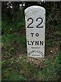 TF7643 : Old Milestone by the A149, west of Brancaster by MW Hallett