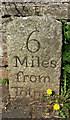 SX8856 : Old Milestone by Stoke Gabriel Road, Galmpton by T Jenkinson