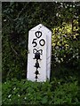 TQ5213 : Old Milepost by the A22, Whitesmith, Chiddingly Parish by Keith Sharp